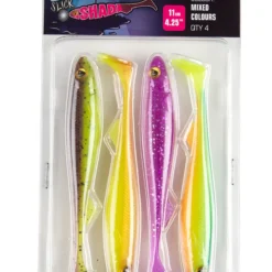 Fox Rage Slick Shad Mixed UV Colour Pack 14cm