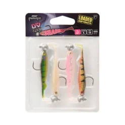 Fox Rage Slick Shad Loaded Uv Mixed Colour Packs X4 Uv Mixed Colours 7gr 2/0 - 9cm